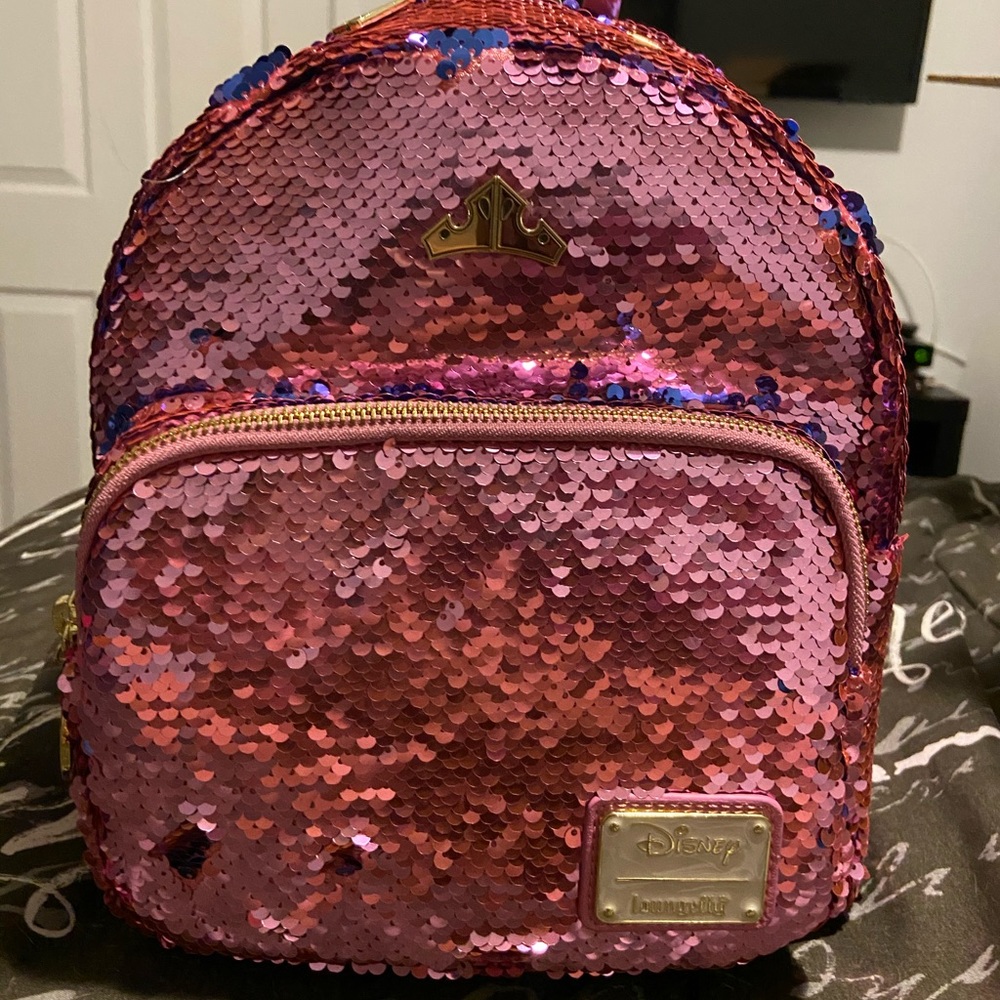 Loungefly  Sleeping Beauty Sequin Mini Backpack